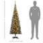 Grand sapin de Noël artificiel pré-éclairé avec lumières DEL blanches chaudes et pointes, pour la décoration de Noël