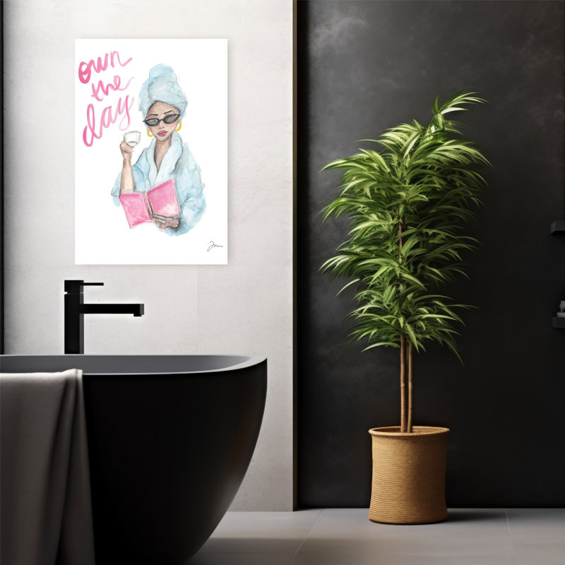 «Own The Day», art contemporain abstrait, H 24 po x l 16 po