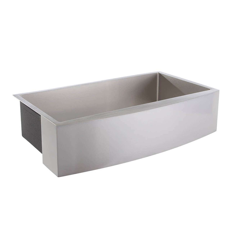Single Bowl Stainless Steel Kitchen Sink, Light Gray, 36" L x 21" W