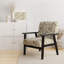 Fauteuil d'appoint rembourré beige et gris Minimalist Grid Harmony
