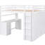 Lit mezzanine double blanc avec tiroirs, bureau et garde-robe - un bureau qui maximise le potentiel du bureau de votre chambre à coucher