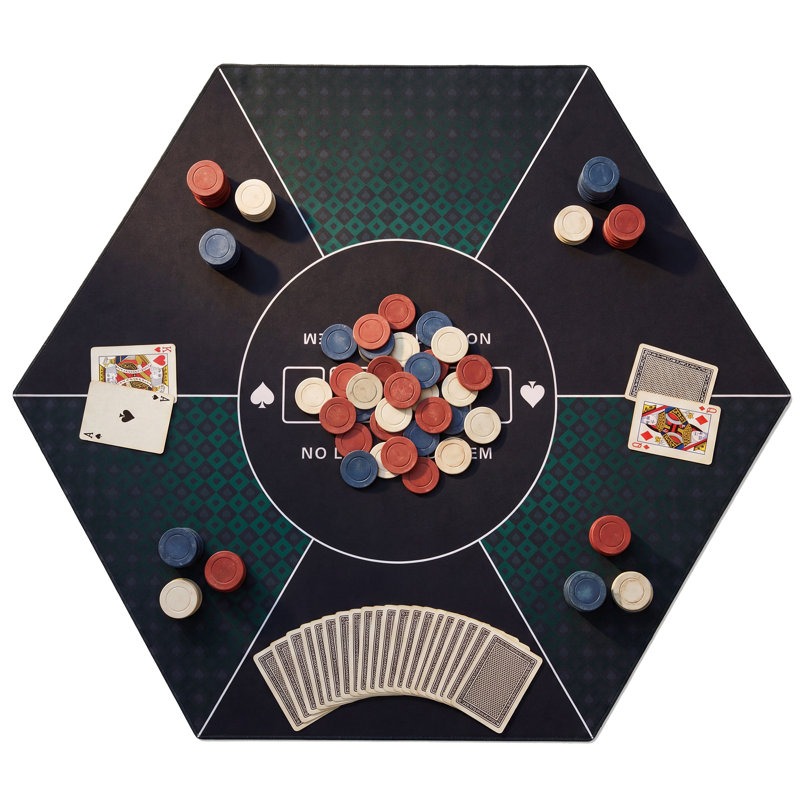 Tapis de poker LAVAUSIN Hexagon EVA, sans plateau de jeu pour 6 à 8 joueurs