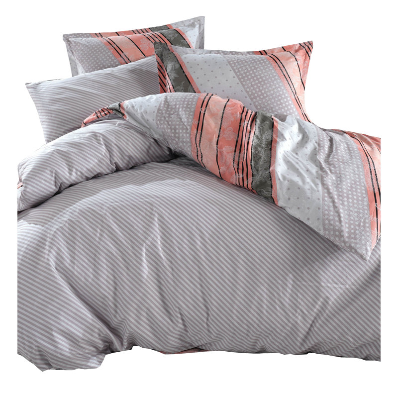  Ensemble de housse de couette double face standard en coton 3 pièces, Housse de couette pour très grand lit et 2 très