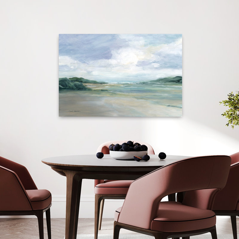 «Wet Sandy Beaches», art contemporain abstrait côtier contemporain, H 36 po x l 24 po