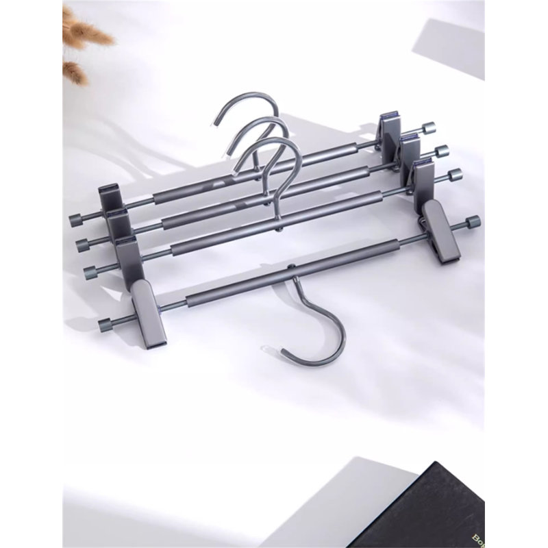 Cintre pour pantalons antidérapant en alliage d'aluminium, 15