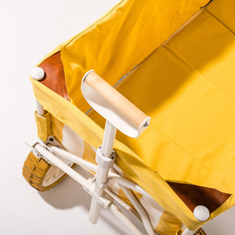 Folding Beach Cart, Yellow/White