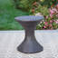 Table d'appoint d'extérieur en osier brun de 16 pouces Hourgla