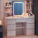 Rosse Dressing Table With 3 Colorful Light Mirror 7 Drawers and 7 Storage Shelves Makeup Desk 110cm Desktop Vanity Table