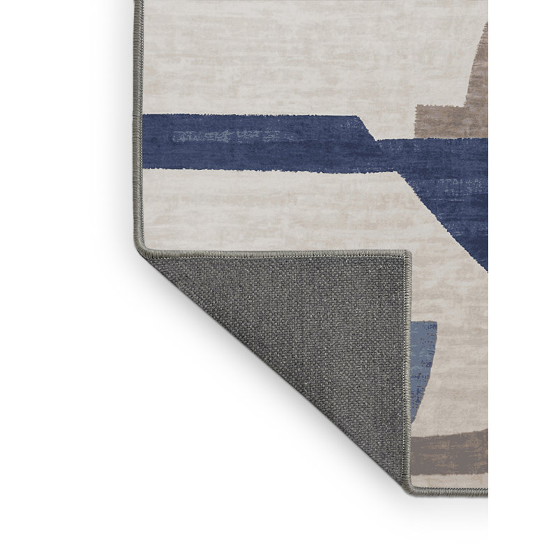Tapis gris soyeux et moelleux, Carré 7 pi