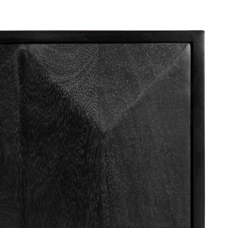 Armoire murale en bois avec portes à fermeture par pression, Noir, noir, noir, noir