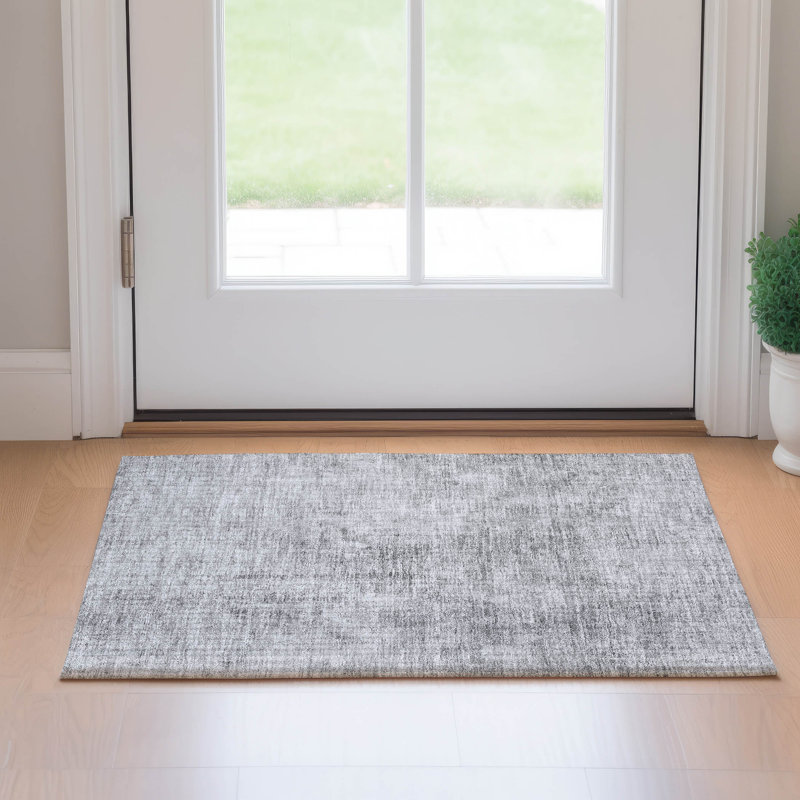 Premium Machine Washable Arnette Gray Rug, Rectangle 1'8" x 2'6"