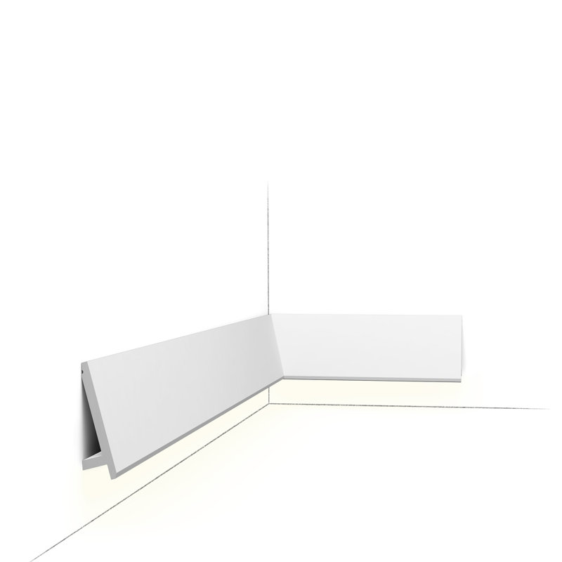 Orac | Moulure de panneau en polystyrène à fort impact | Apprêté blanc | 3 3/16 po H x 78 po de long | Paquet de 2