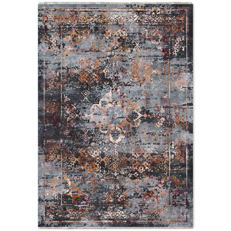 Tapis rectangulaire Yanne avec envers antidérapant, Rectangle 5 pi 3 po x 8 pi 3 po