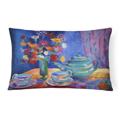  Coussin intérieur / extérieur en tissu Tea par Wendy Hoile