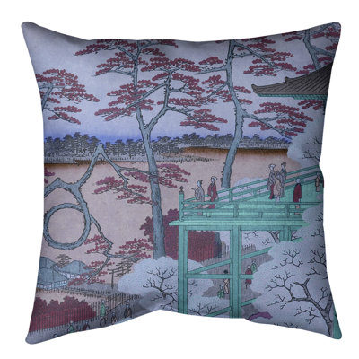 Coussin décoratif Kiyomizu Hall et Shinobazu Pond à Ueno