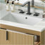 Meuble-lavabo de 30 po avec lavabo en céramique, équipé de poignées verticales et de tiroirs pleine extension, meuble-lavabo autoportant avec glissières de tiroir à fermeture en douceur, conception cannelée, naturel-1410855238