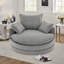 Fauteuil d'appoint pivotant à 360 ° avec coussins à deux couches et 3 coussins amovibles-1831010690