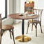 Table de salle à manger ronde en bois massif noyer-1825734598