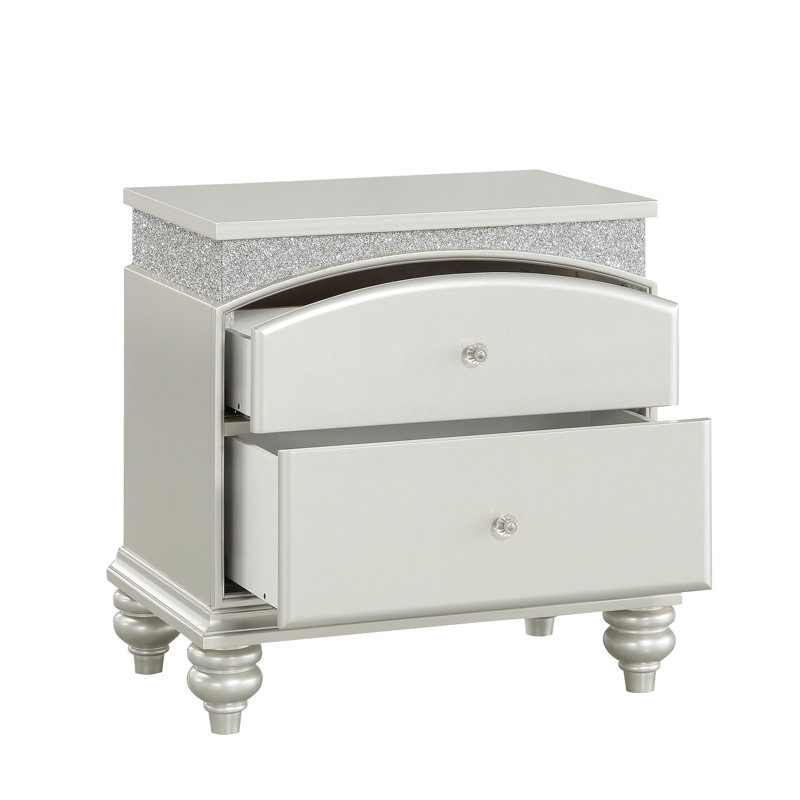 Table de chevet Classy Silver-Platinum