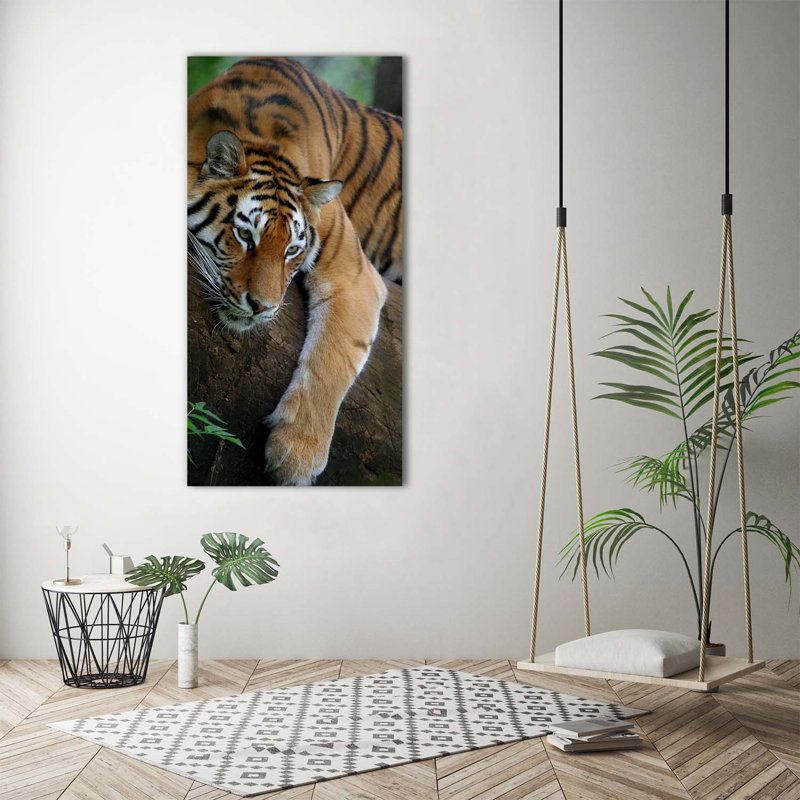 Tiger On The Tree - Wrapped Canvas Print