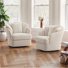 Lillyona Chenille Swivel Barrel Chairs