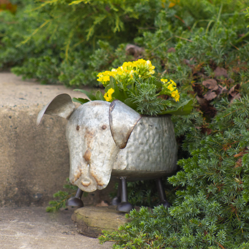 Amalio Handmade Metal Statue Planter