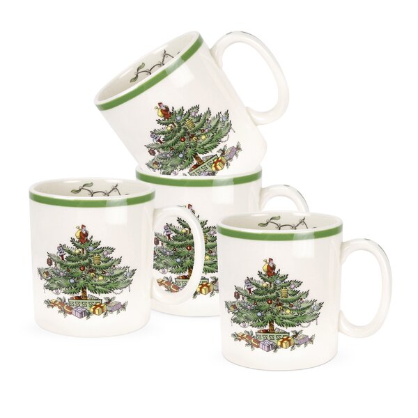 20 oz Stackable Plaid Coffee Mugs, Set of 2 by Cambridge Home