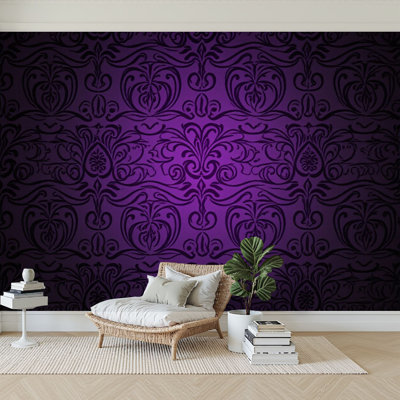 Papier peint auto-adhésif moderne floral l 96 po x H 69 po Peel and Stick