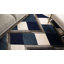 Tapis bleu à motif géométrique de losanges-2141114529