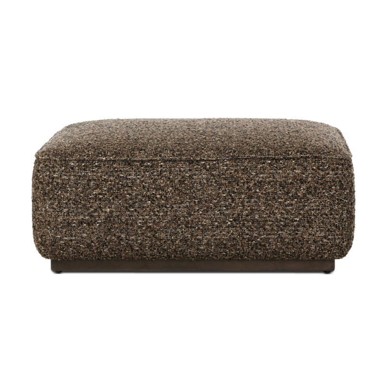 Anastas 36" Square Upholstered Ottoman, Ivan Granite 60% Acrylic/33% Cotton/7% Polyester