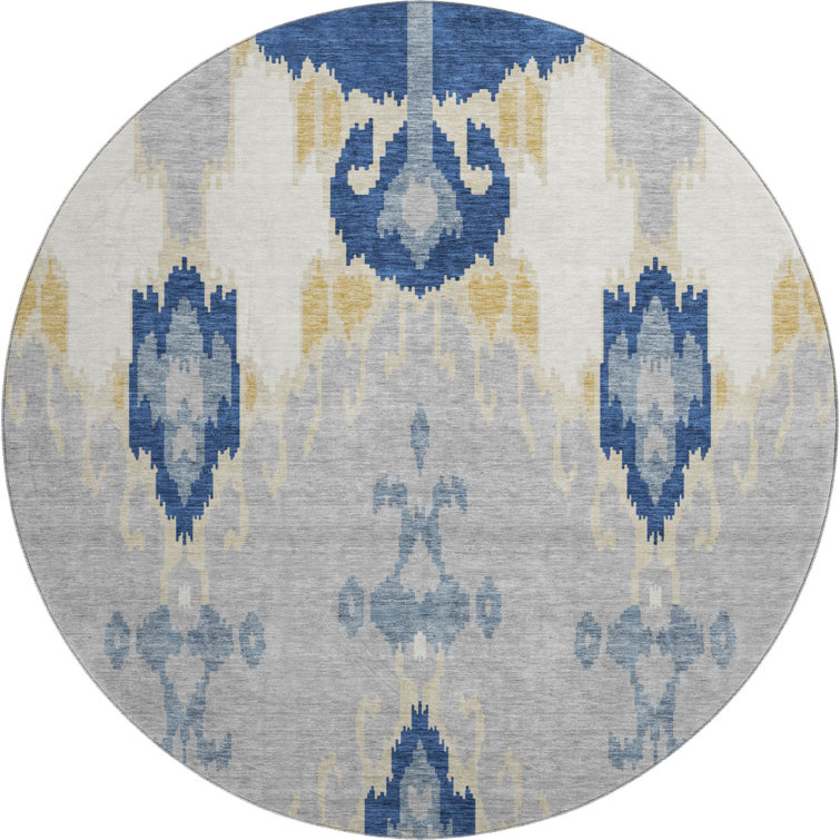 Premium Machine Washable Prisco Navy Rug