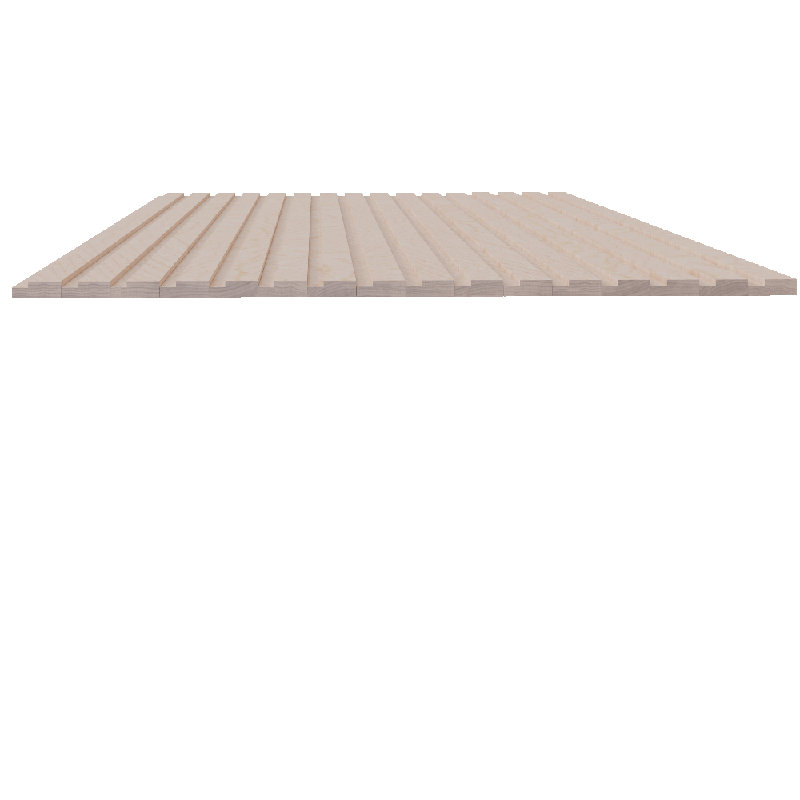 Tambour carré 1/2 po (T 0,25 po), l 24 po x L 46 po, Noyer