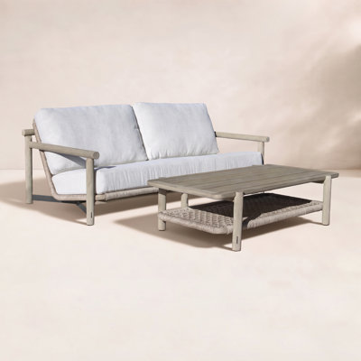 Inessa 3-Person Teak Patio Seating Group