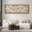 Lignes blanches abstraites sur art moderne beige-111696311-100937186