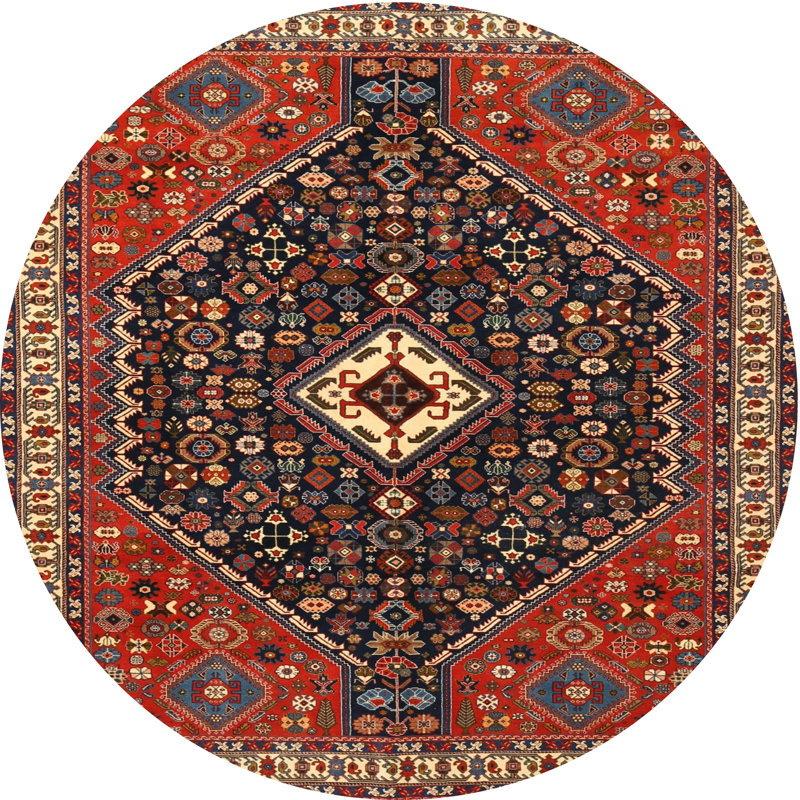 Cayden-Lee Oriental Indoor Rug, Round 4'