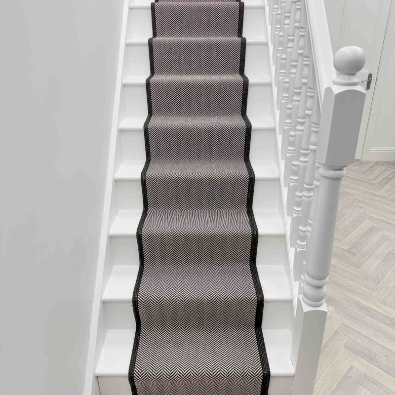 Stair Runner Geometric Flatweave Area Rug, Runner 60 x 570 cm