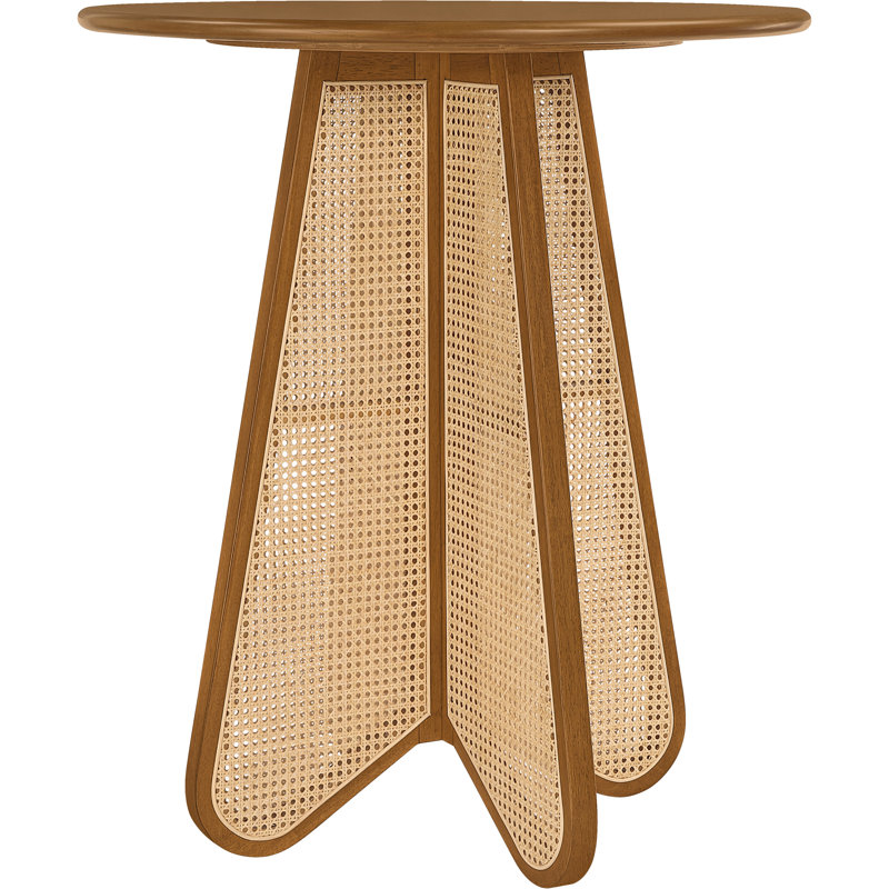 Table de bar Butterfly, H 42 po x L 36,25 po x l 36,25 po, Brun / Naturel