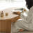 Burlywood Solid Wood Oval Coffee Table-2007183362-2007183360