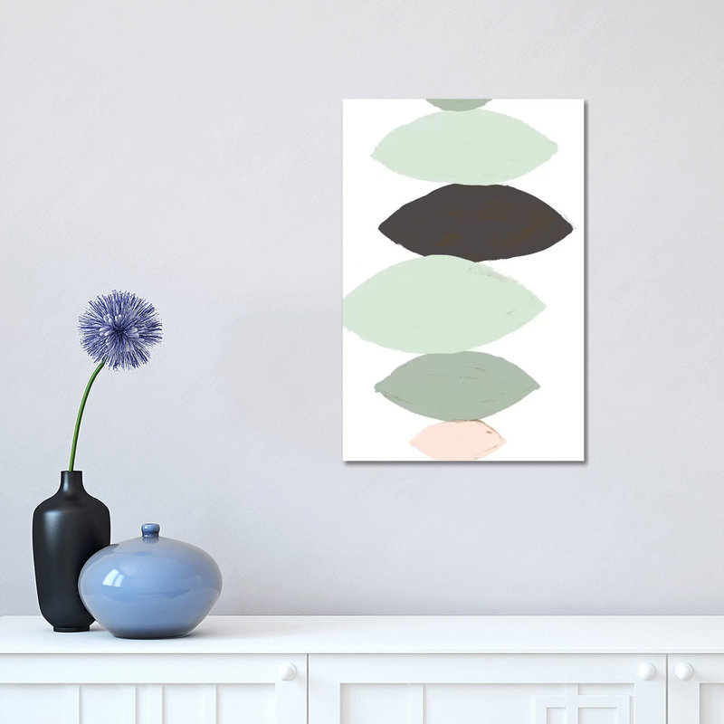 Pastel Pebbles 1 Piece Painting on Canvas, 45.72cm H x 30.48cm W x 1.91cm D, Wrapped Canvas