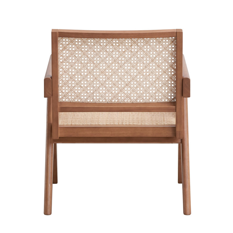 Fauteuil d'appoint en rotin et finition naturelle Velentina