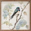 Hirondelle rustique sur un hortensia-2145610497