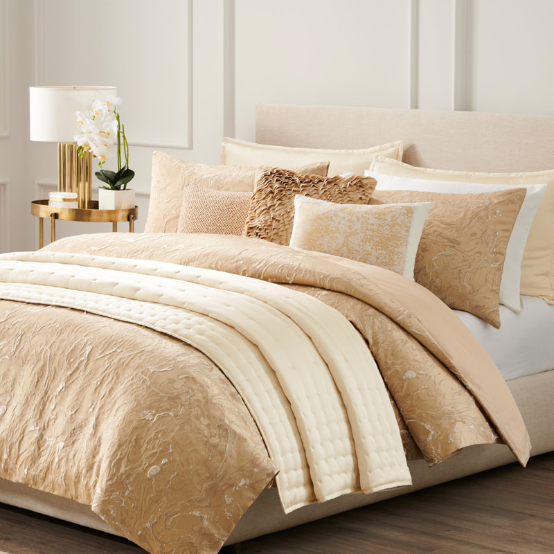 Liquid Marble Duvet Cover, King Duvet Cover, Gray