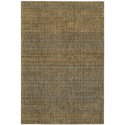 Tapis géométrique vert / or Bobby