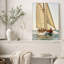 Toile en bois avec voilier en bois-134031289