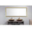 Miroir de salle de bain 84 x 48 pouces à DEL avec cadre en aluminium, anti-buée, mémoire, 3 couleurs, réglable en continu-428358147-405628470