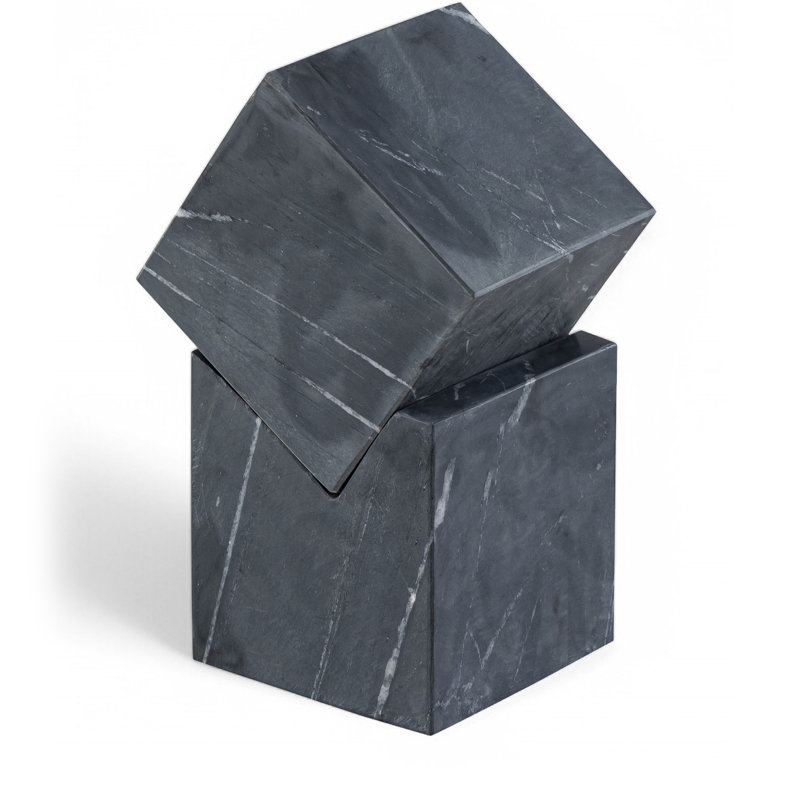 Quadruple marbre Figurines abstraites et sculptures, Noir, noir, noir, noir