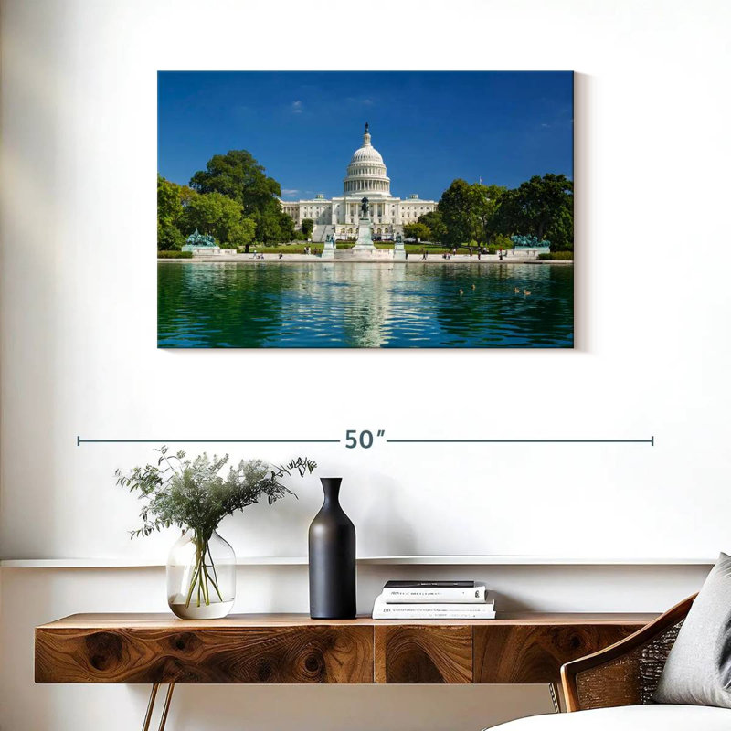Lilie US Capitol Reflection, 24" H x 36" W