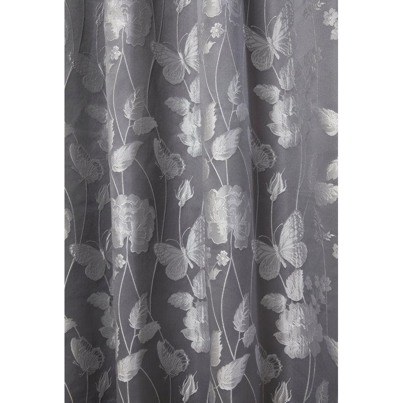 Leah Room Darkening Sliding Panel Pair, Width 116 x Drop 137cm, Silver