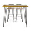 Ensemble de bar en bois et en métal DENALI INDUSTIAL