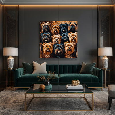 Dogs Brussels Griffon Black Canvas Wall Art